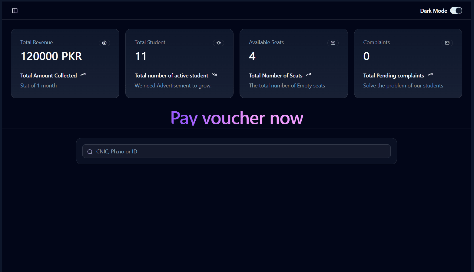 Admin Dashboard